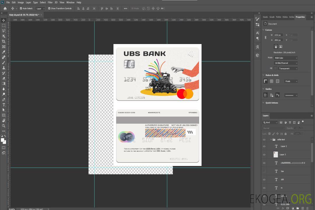 Mastercard de la banque UBS aux États-Unis template Mastercard de la banque UBS aux États-Unis template